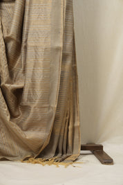 Grey Raw Silk Saree - SRGRSS771
