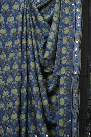 Blue HBP Modal Silk Saree - SRBMSS617