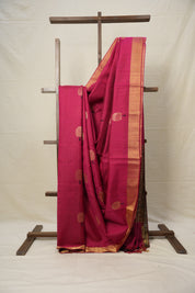 Rani Pink Raw Silk Saree - SRRPRSS827