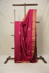 Rani Pink Raw Silk Saree - SRRPRSS827