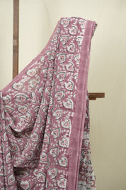 Onion Pink HBP Chiffon Saree - SROPHCS73