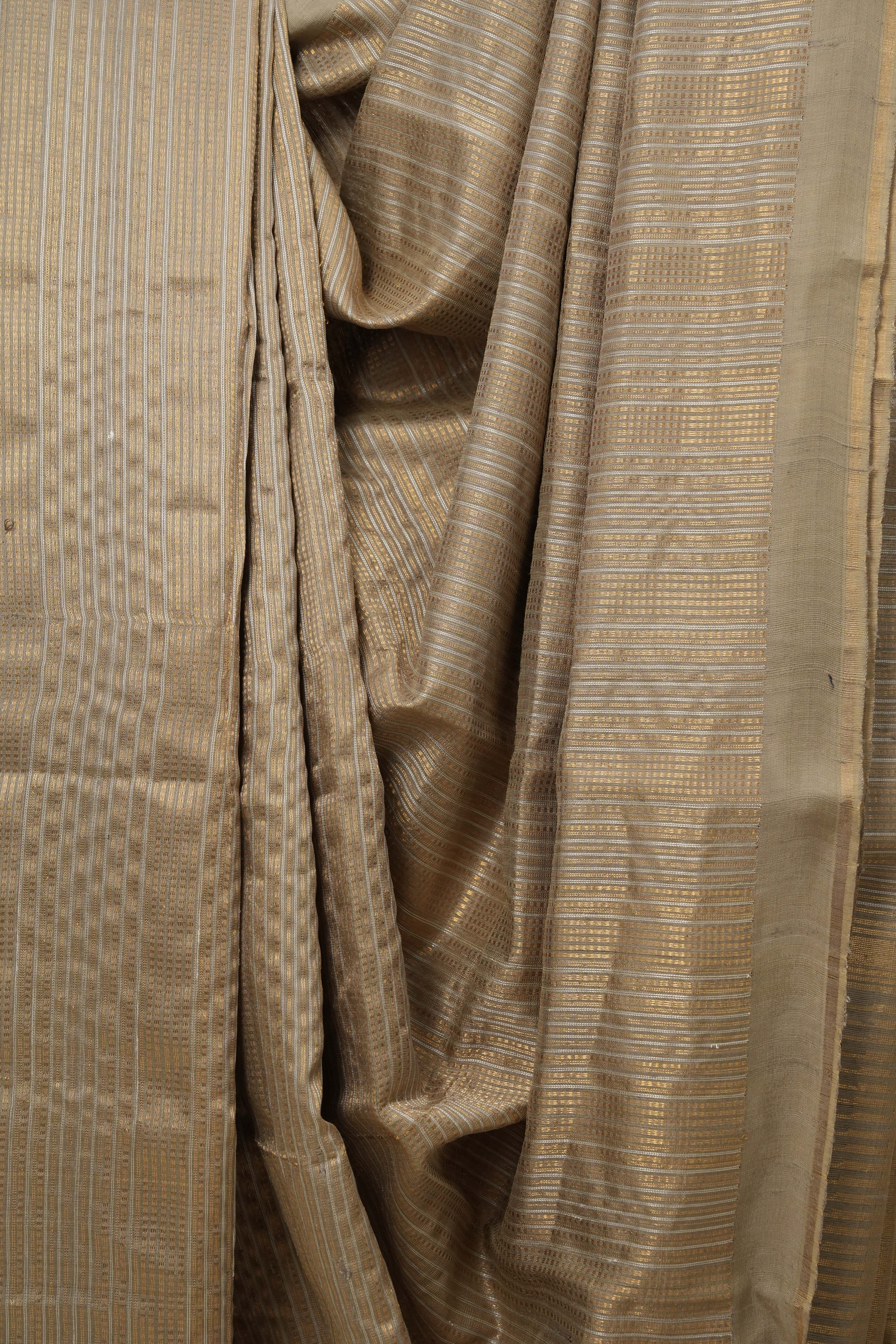 Grey Raw Silk Saree - SRGRSS771