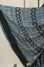 Blue HBP Modal Silk Saree - SRBMSS617