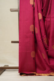 Rani Pink Raw Silk Saree - SRRPRSS827