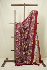Red HBP Chiffon Saree - SRRHCS72
