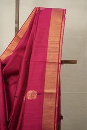 Rani Pink Raw Silk Saree - SRRPRSS827