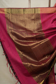 Rani Pink Raw Silk Saree - SRRPRSS827