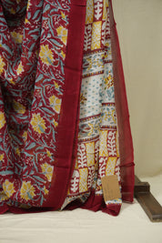 Red HBP Chiffon Saree - SRRHCS72