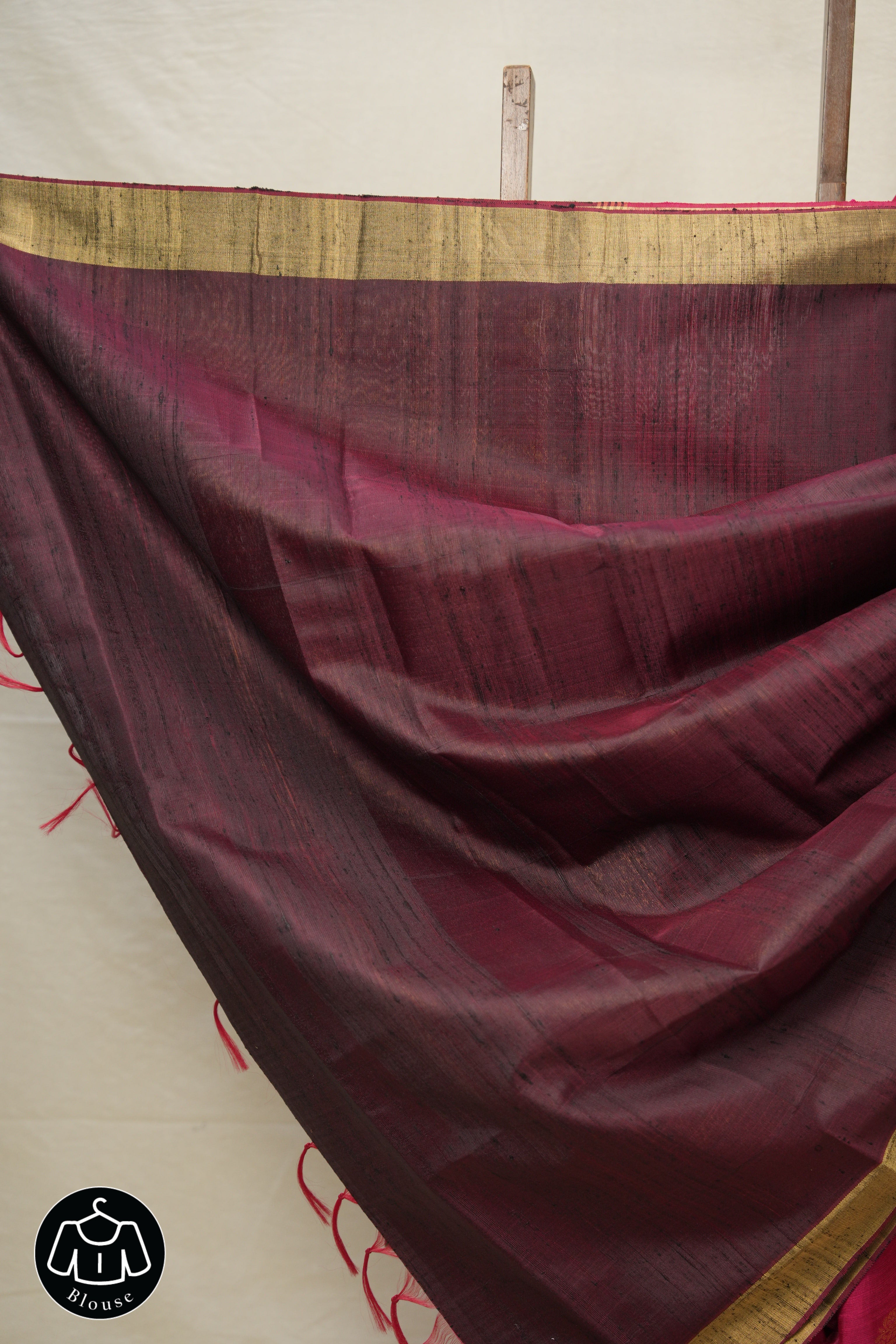 Rani Pink Raw Silk Saree - SRRPRSS827