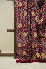 Red HBP Chiffon Saree - SRRHCS72