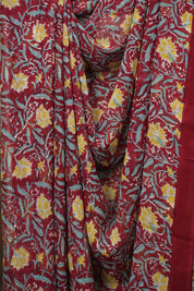 Red HBP Chiffon Saree - SRRHCS72