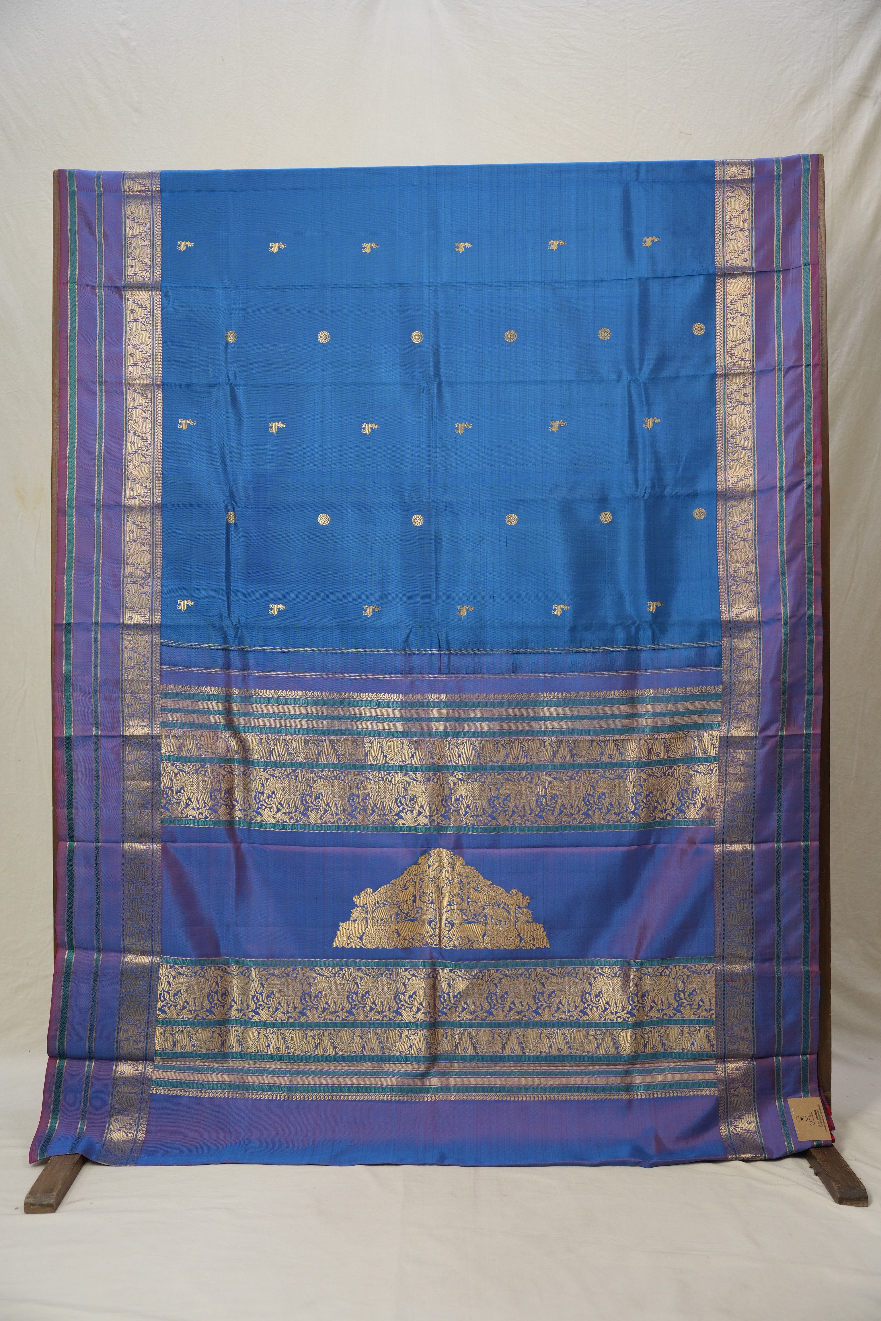 Peacock Blue Kanjivaram Silk Saree - SRPBKSS925