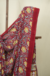 Red HBP Chiffon Saree - SRRHCS72