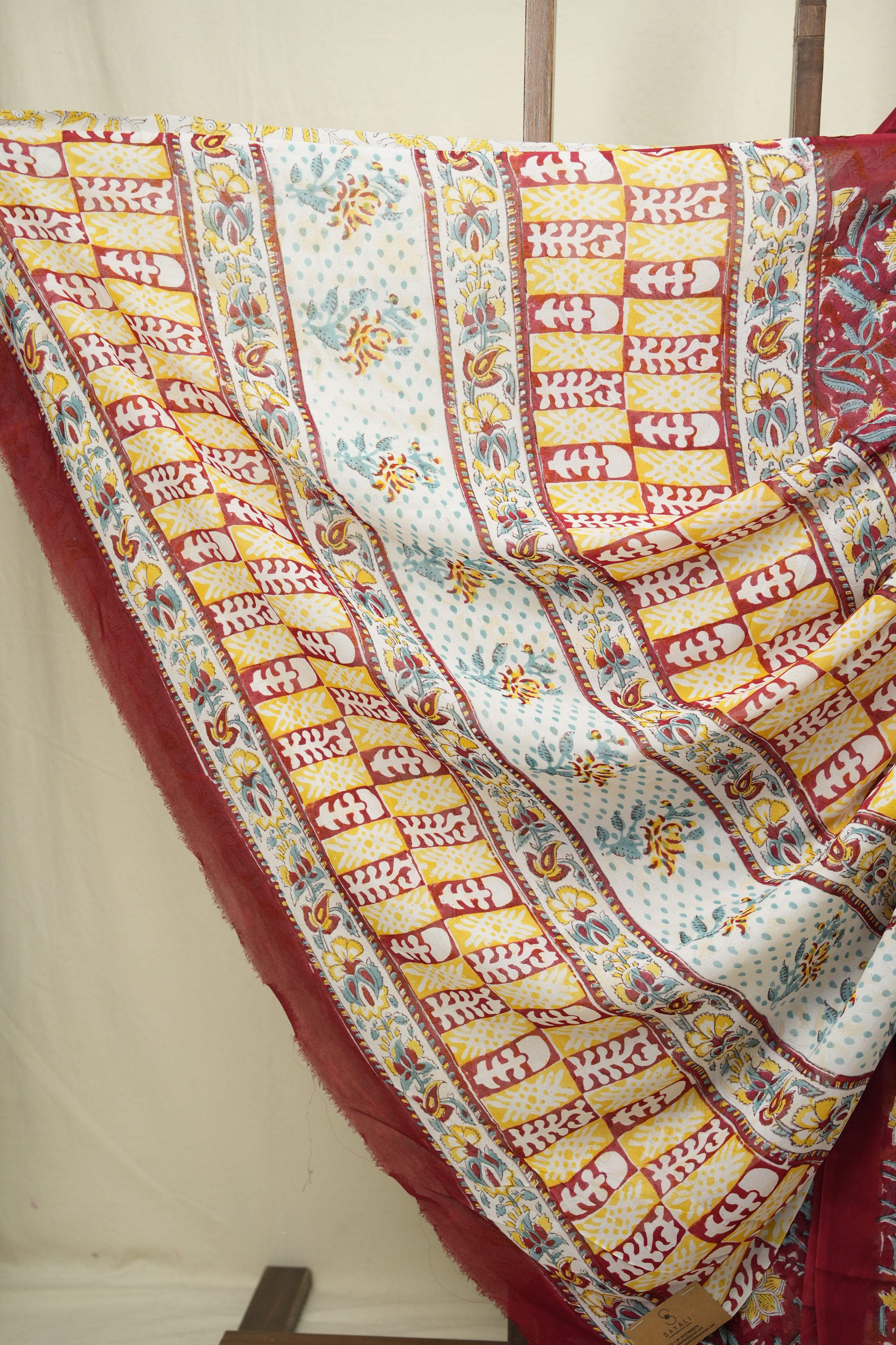 Red HBP Chiffon Saree - SRRHCS72