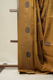 Golden Raw Silk Saree - SRGRSS833