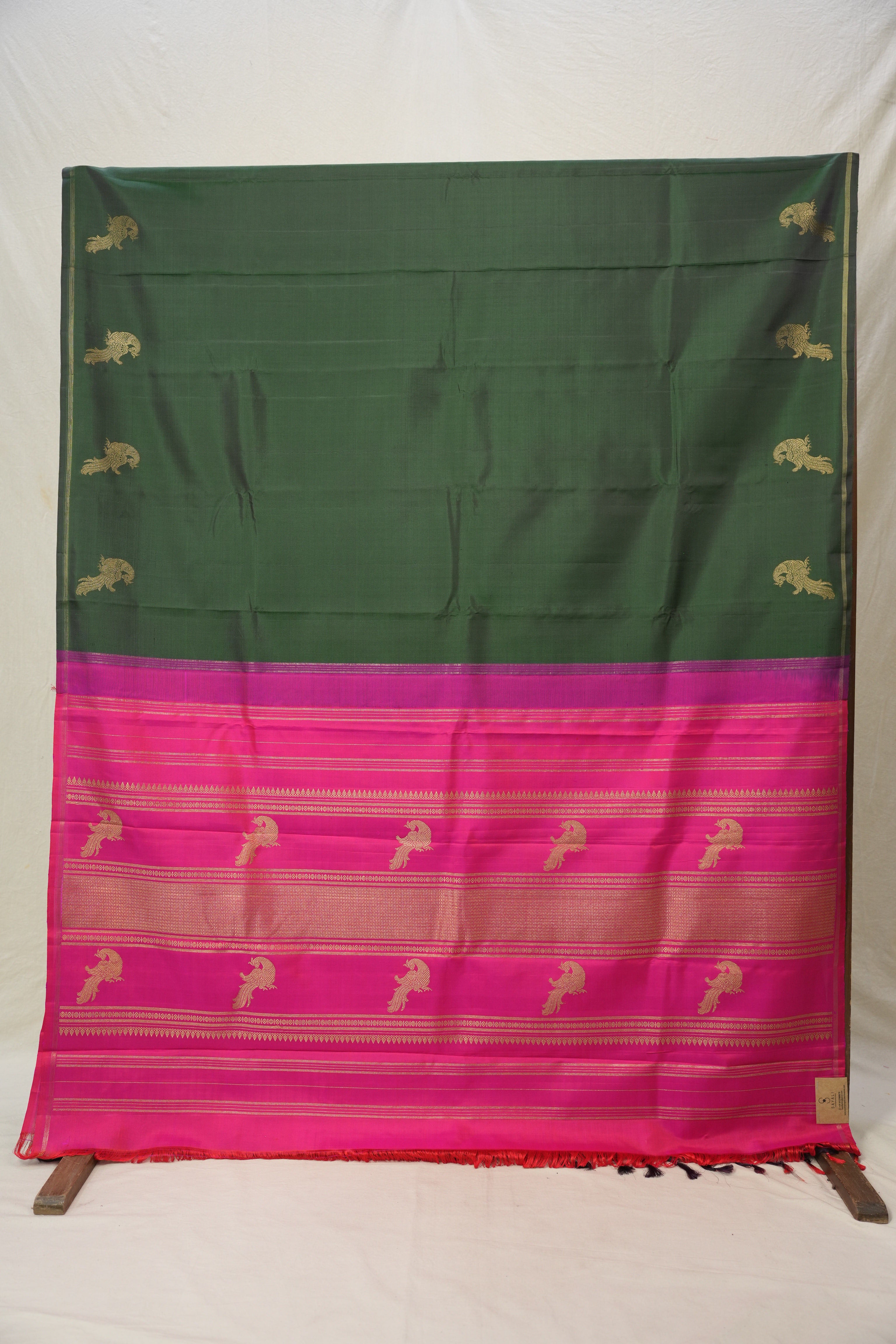 Dark Green Kanjivaram Silk Saree - SRDGKSS879