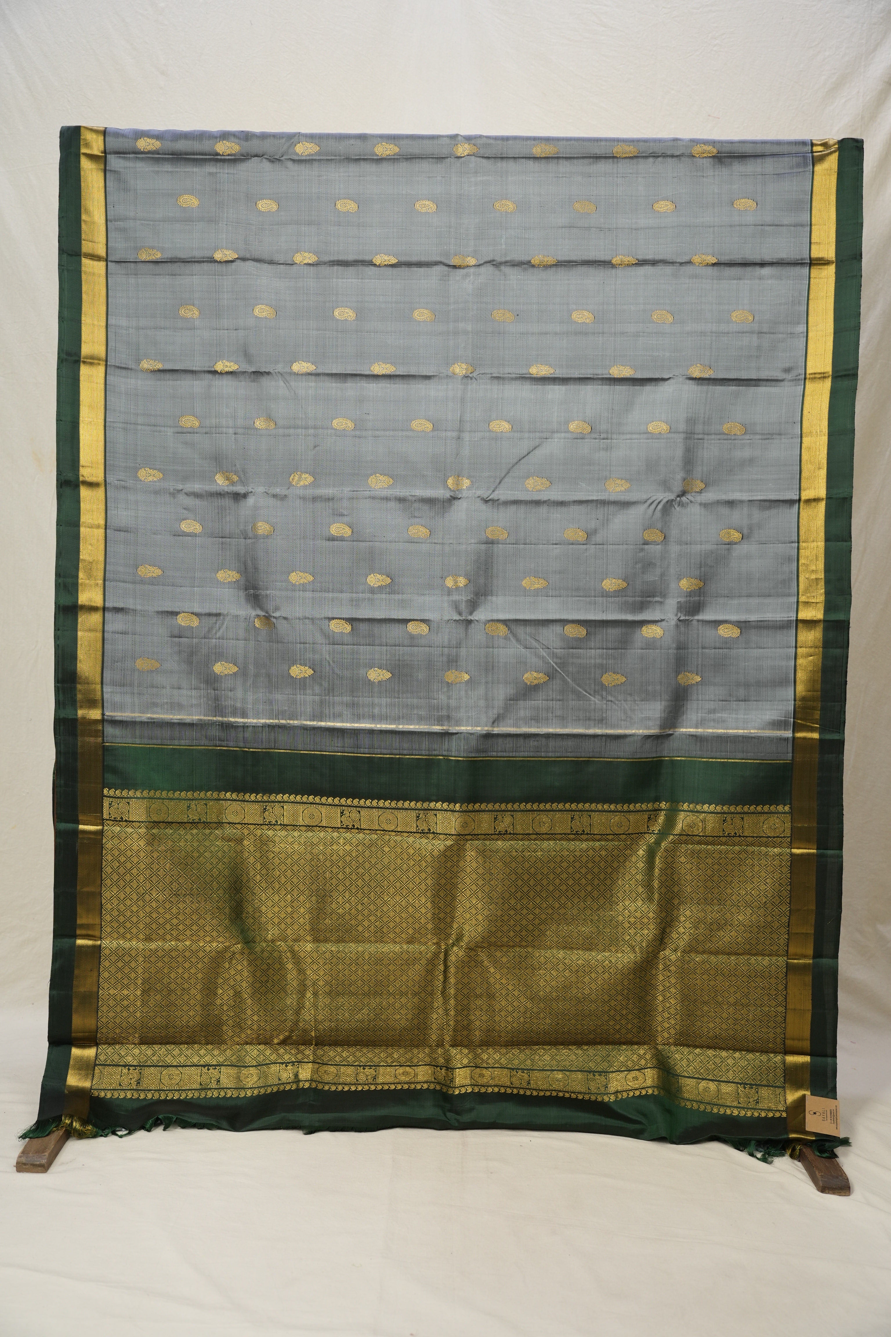 Grey Kanjivaram Silk Saree - SRGKSS1002