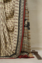 Cream HBP Cotton Saree - SRCCS3017