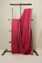 Rani Pink Raw Silk Saree - SRRPRSS793