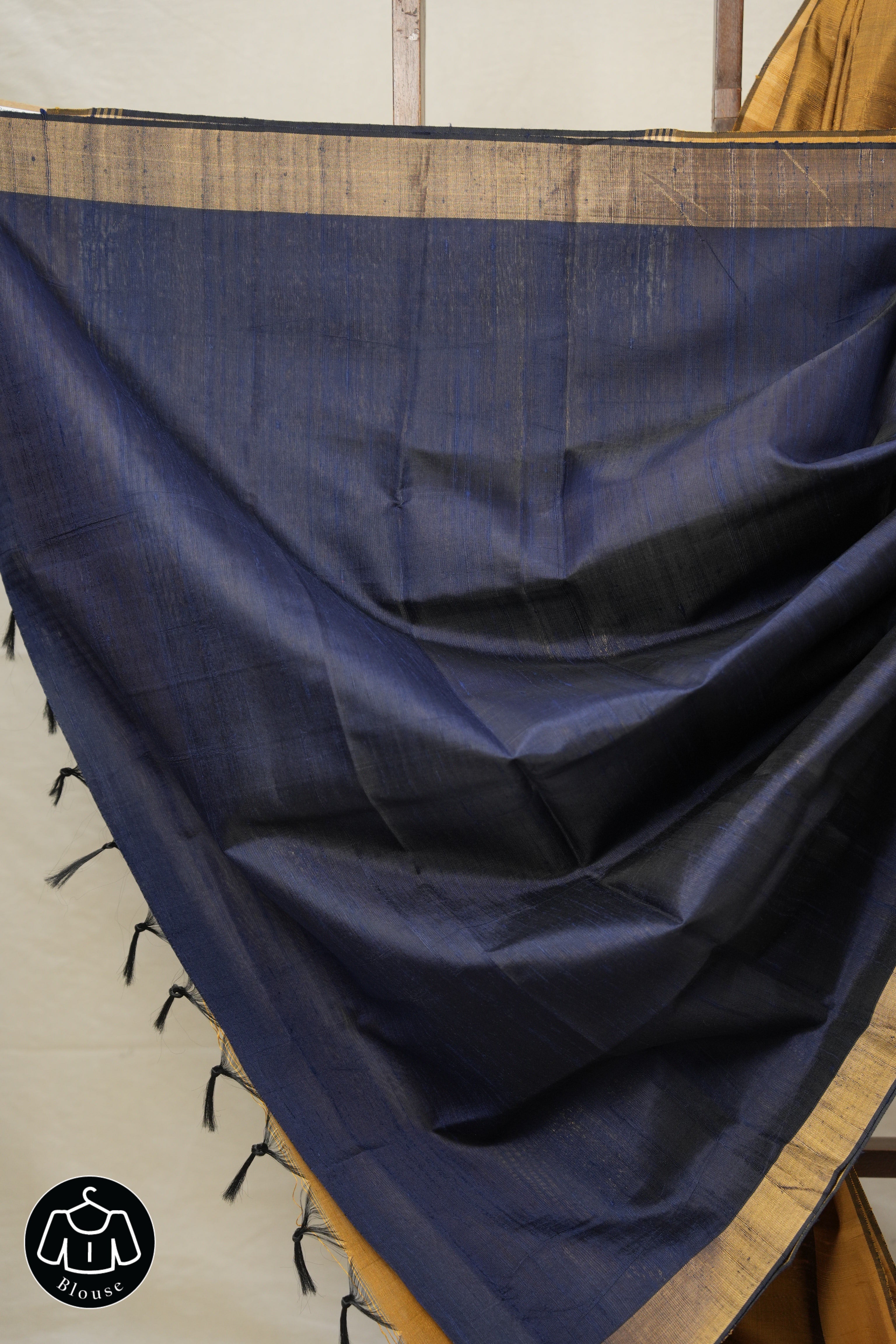 Golden Raw Silk Saree - SRGRSS833