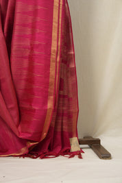 Rani Pink Raw Silk Saree - SRRPRSS793
