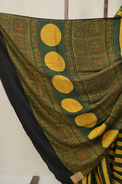 Green Yellow HBP Modal Silk Saree - SRGYMSS606