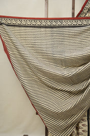 Cream HBP Cotton Saree - SRCCS3017