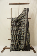 Dark Brown HBP Modal Silk Saree - SRDBMSS605