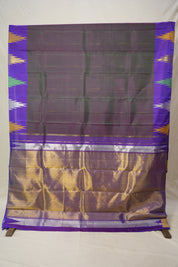 Two Tone Green Purple Kanjivaram Silk Saree - SRTTGPKSS1028