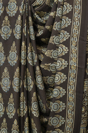 Dark Brown HBP Modal Silk Saree - SRDBMSS605