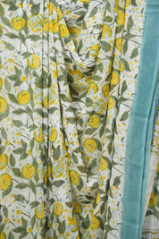White HBP Chiffon Saree - SRWHCS71