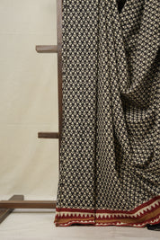 Black HBP Cotton Saree - SRBCS2980