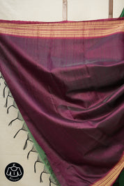 Green Raw Silk Saree - SRGRSS883