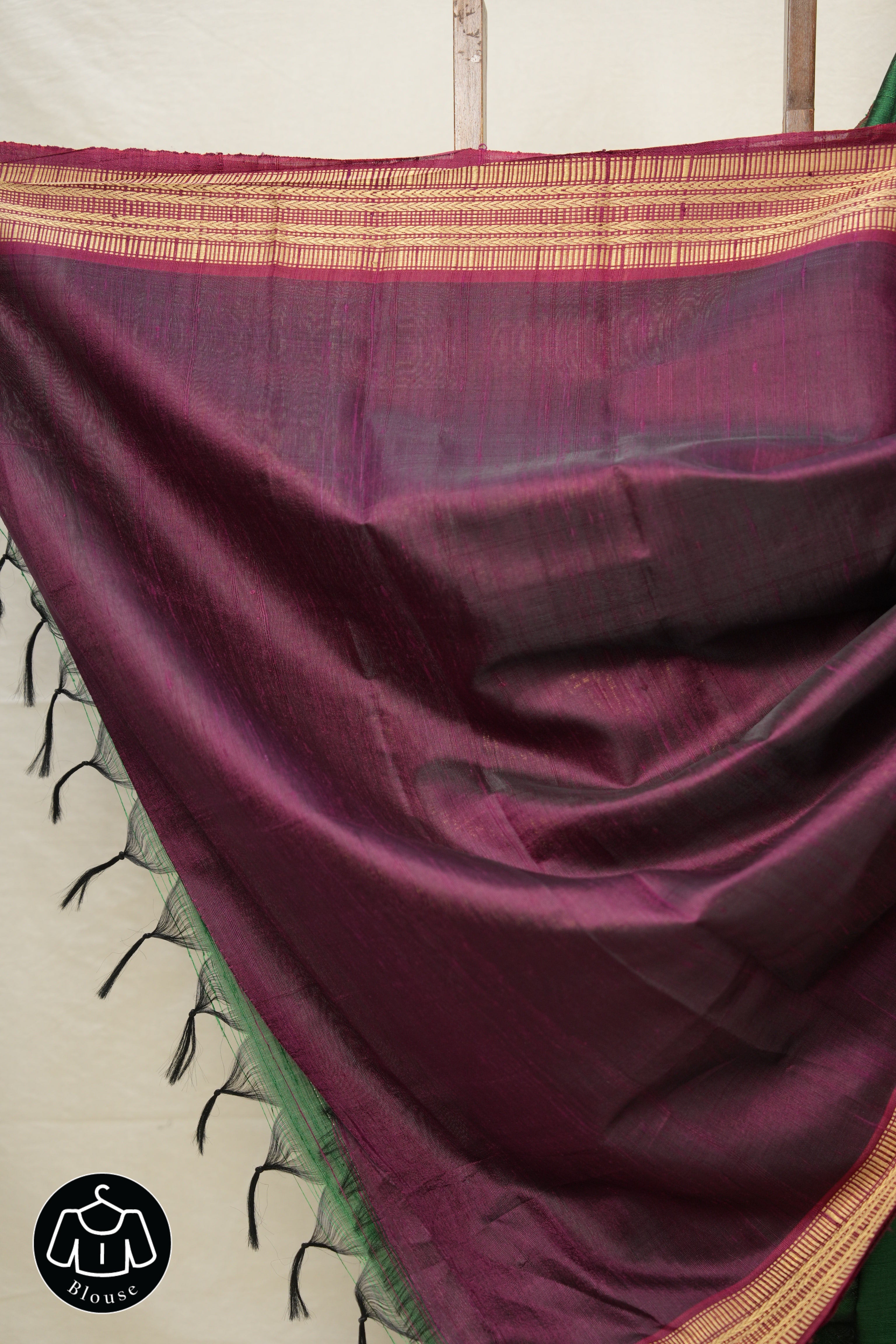 Green Raw Silk Saree - SRGRSS883
