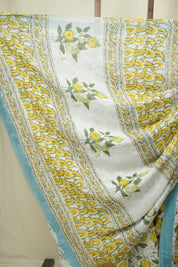 White HBP Chiffon Saree - SRWHCS71