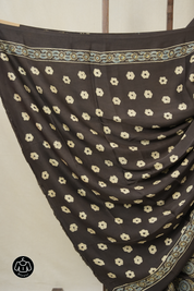 Dark Brown HBP Modal Silk Saree - SRDBMSS605