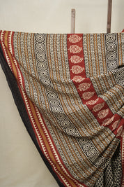 Black HBP Cotton Saree - SRBCS2980