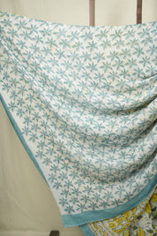 White HBP Chiffon Saree - SRWHCS71