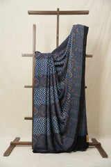 Blue HBP Modal Silk Saree - SRBMSS604