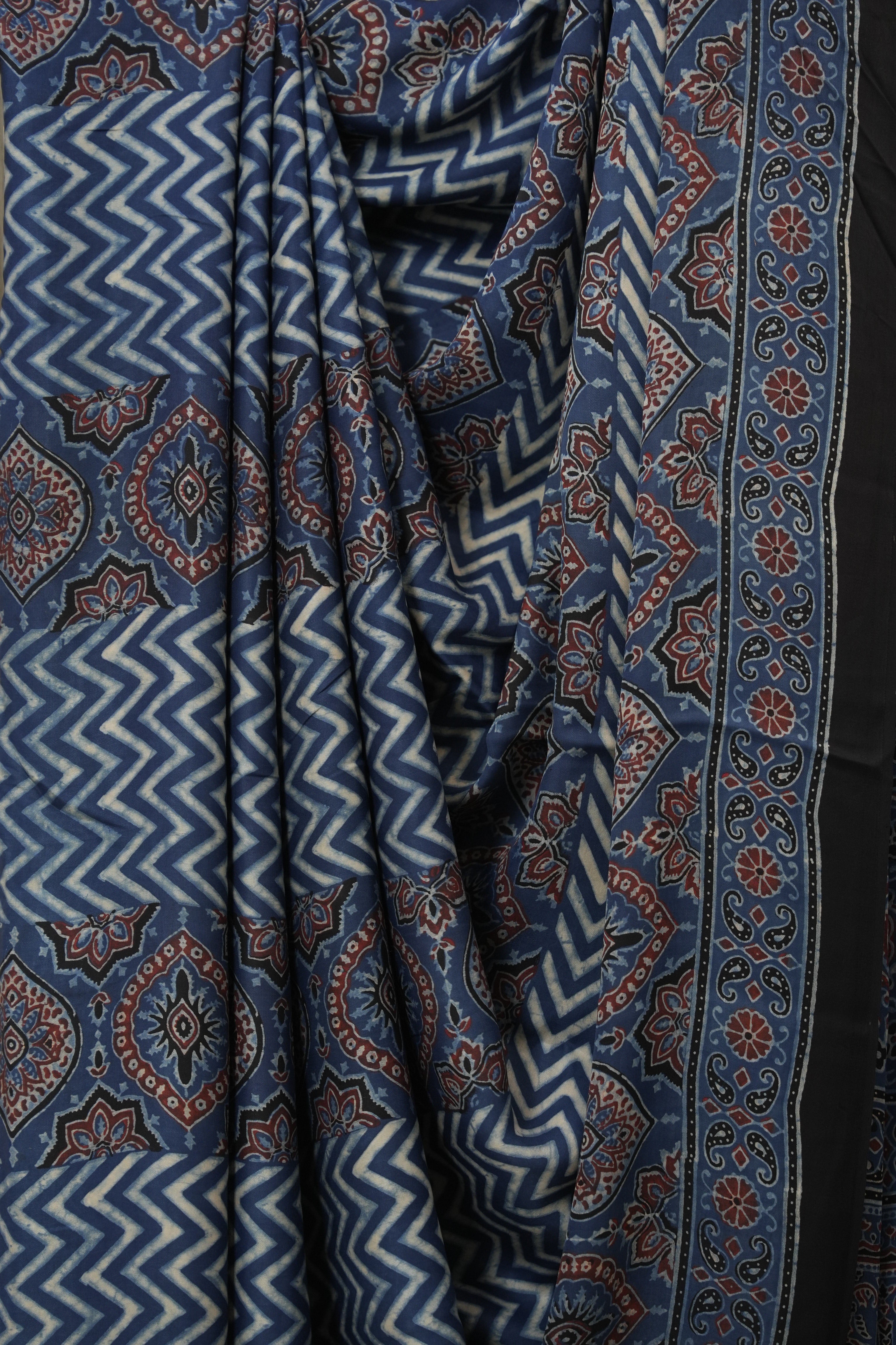 Blue HBP Modal Silk Saree - SRBMSS604