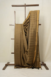Khaki Raw Silk Saree - SRKRSS790