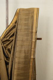 Khaki Raw Silk Saree - SRKRSS790