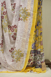 White HBP Chiffon Saree - SRWHCS65