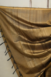 Khaki Raw Silk Saree - SRKRSS790