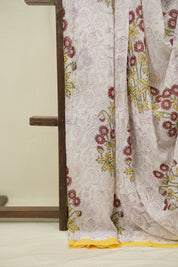 White HBP Chiffon Saree - SRWHCS65