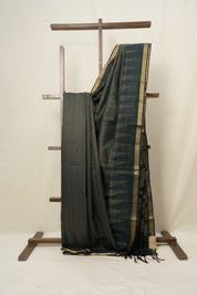 Green Raw Silk Saree - SRGRSS789