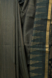 Green Raw Silk Saree - SRGRSS789