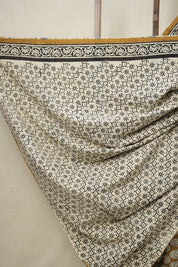 Mustard Yellow HBP Cotton Saree - SRMYCS2978