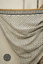 Mustard Yellow HBP Cotton Saree - SRMYCS2978
