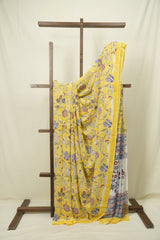 Yellow HBP Chiffon Saree - SRYHCS66